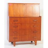 BRITISH MODERN DESIGN - MID CENTURY TEAK BUREAU DESK