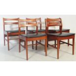 FIVE MID CENTURY 1960S DANISH INSPIRED TEAK DINING CHAIRS