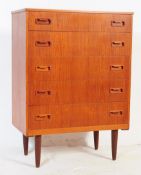 MID CENTURY 1960S DANISH TEAK CHEST OF DRAWERS