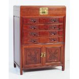 VINTAGE 20TH CENTURY CARVED CHINESE HARDWOOD CABINET