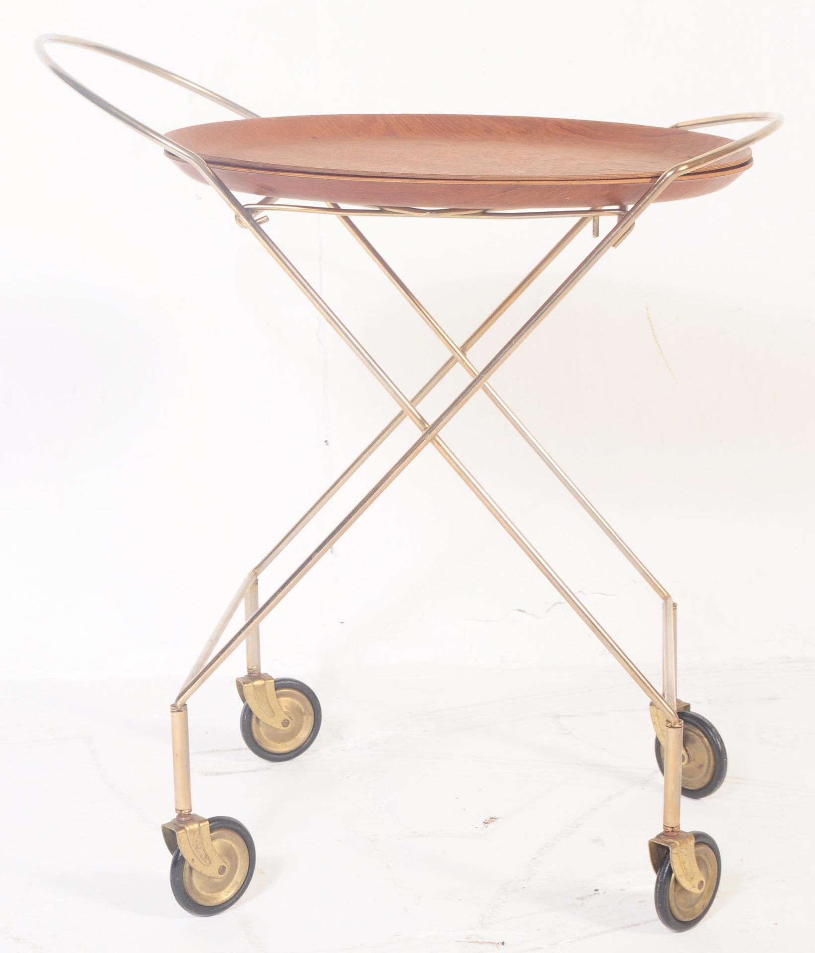 RETRO MID 20TH CENTURY SINGLE TIER SWEDISH COCKTAIL TROLLEY