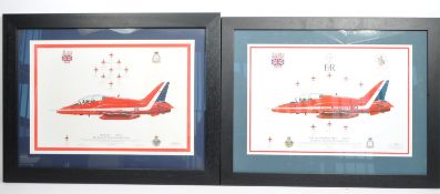 CONTEMPORARY RED ARROWS FRAMED & GLAZED LIMITED EDITION PRINTS