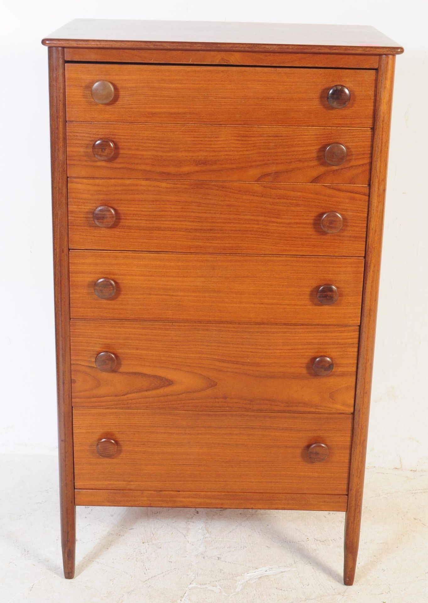 MID CENTURY BUTILUX TEAK PEDESTAL CHEST OF DRAWERS - Bild 2 aus 7