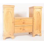 CONTINENTAL PINE DROP CENTRE DRESSING TABLE CHEST