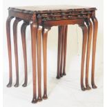 20TH CENTURY QUEEN ANNE REVIVAL WALNUT NEST OF TABLES