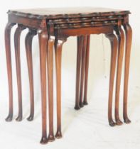 20TH CENTURY QUEEN ANNE REVIVAL WALNUT NEST OF TABLES