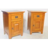 PAIR OF CONTEMPORARY OAK BEDSIDE CABINETS