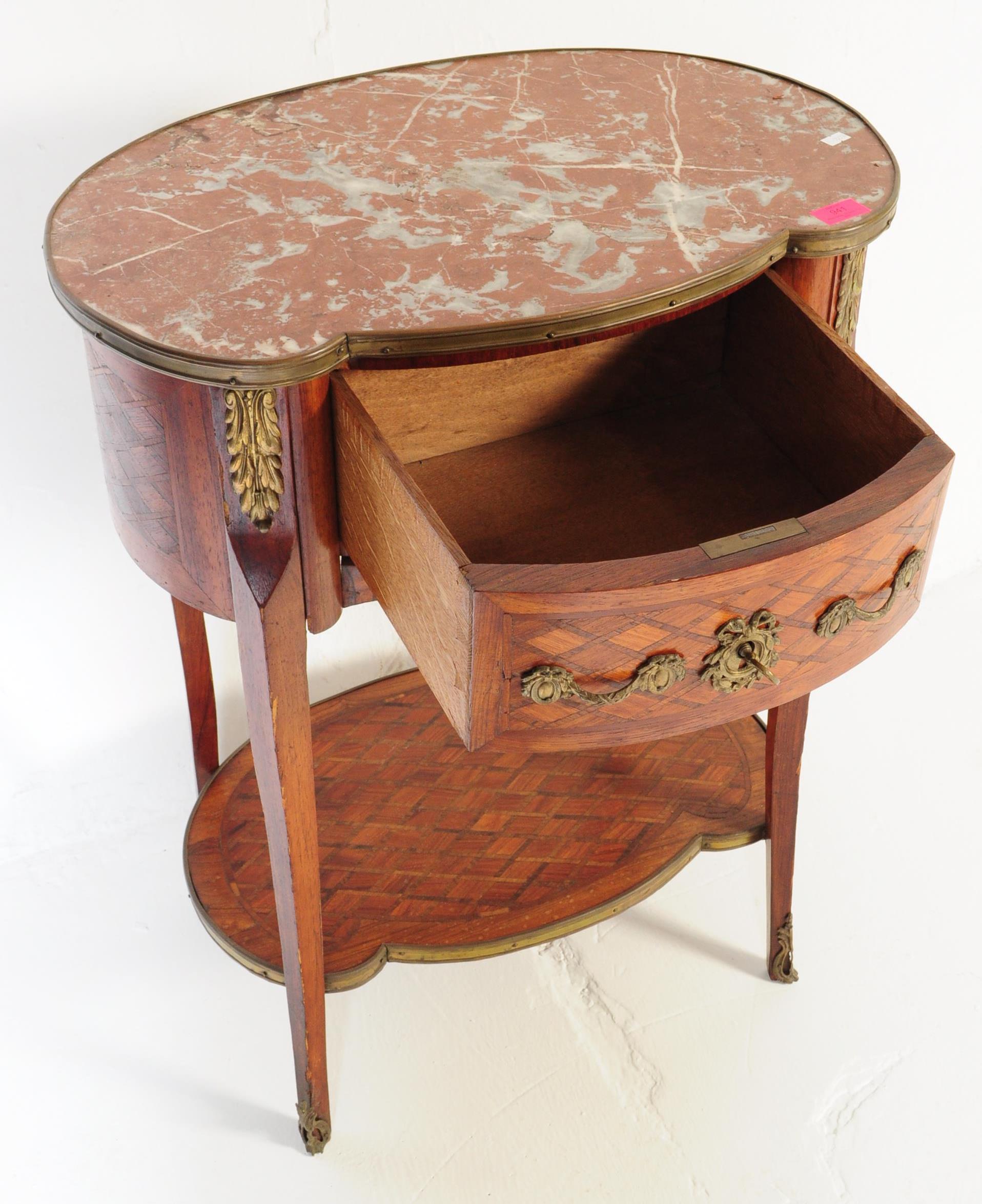 19TH CENTURY LOUIS XVI STYLE MARQUETRY LAMP TABLE - Image 3 of 7