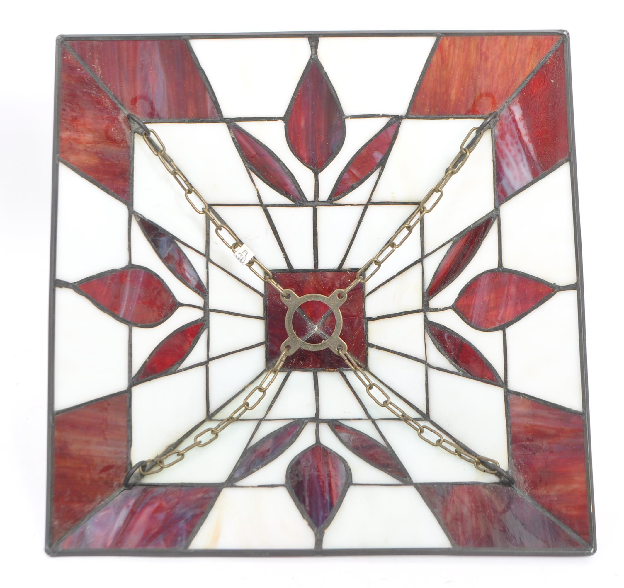 20TH CENTURY TIFFANY STYLE GLASS CEILING LAMP SHADE - Image 3 of 3