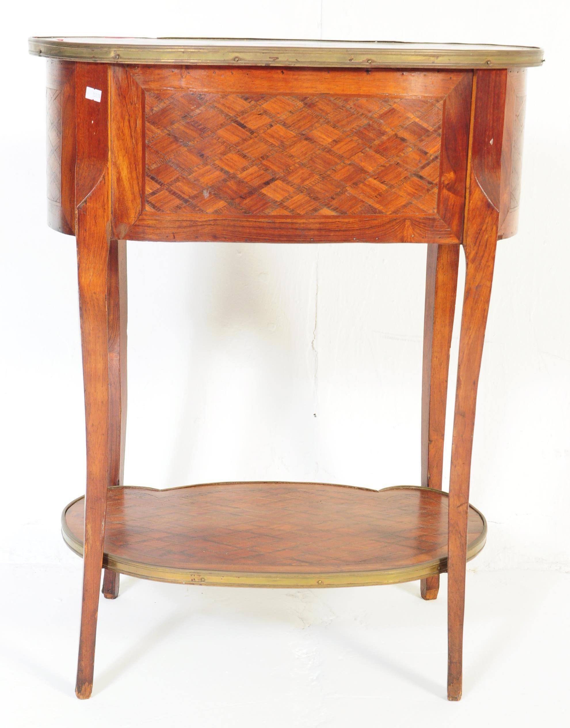 19TH CENTURY LOUIS XVI STYLE MARQUETRY LAMP TABLE - Image 7 of 7