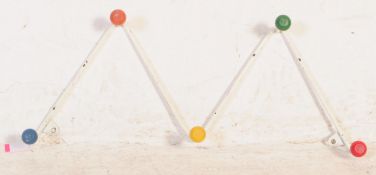 VINTAGE MID 20TH CENTURY SPUTNIK ATOMIC W SHAPED COAT HOOKS