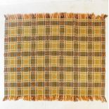 VINTAGE 20TH CENTURY WELSH BLANKET WITH PATCHWORK QUILT