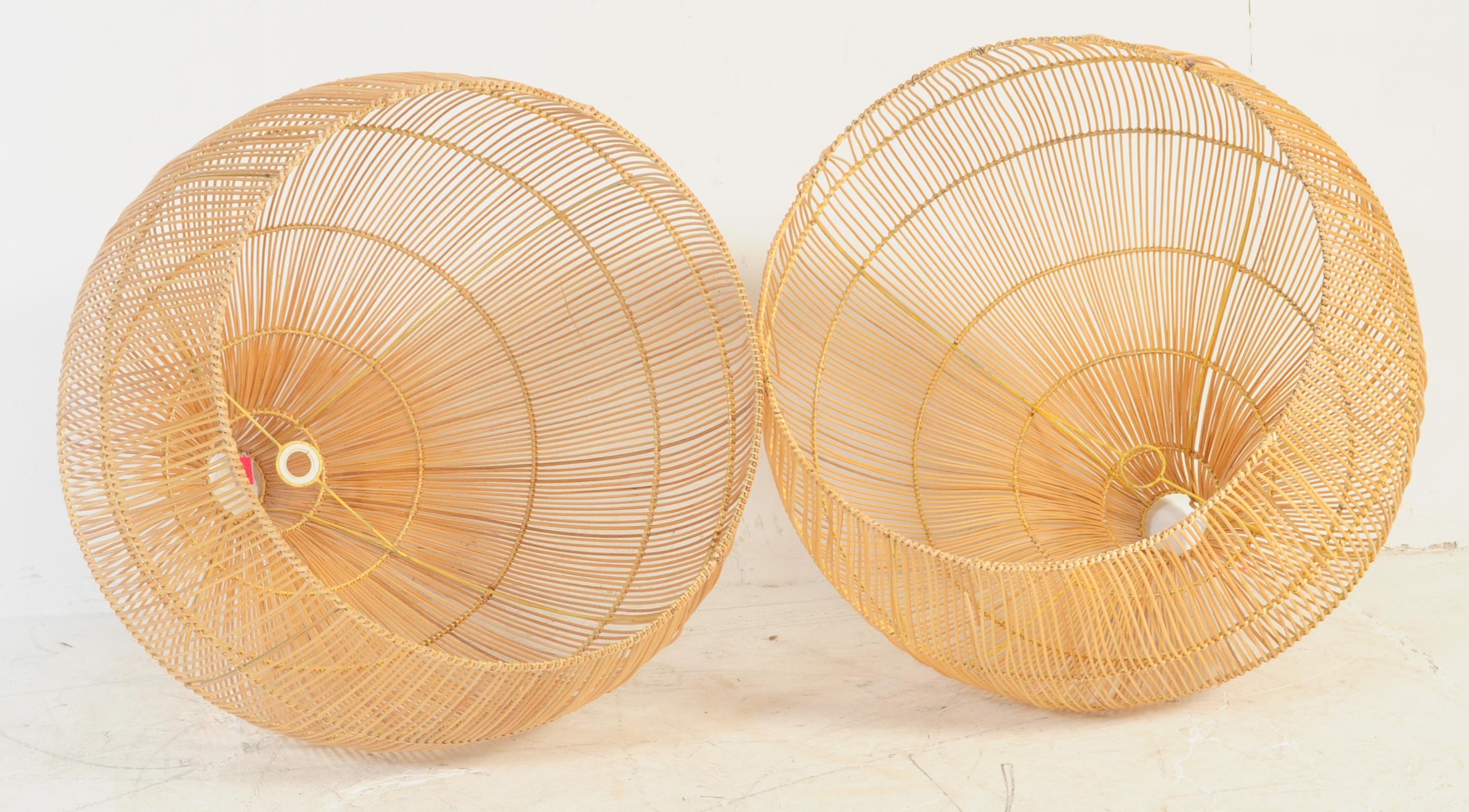 RETRO BAMBOO / WICKER CEILING / STANDARD LAMP LIGHT SHADE - Image 4 of 8