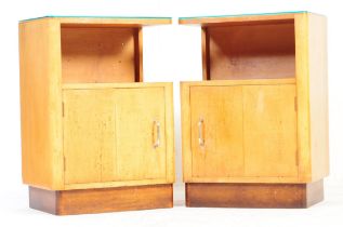 PAIR OF 1930S ART DECO HAND MADE BEDSIDE CABINET