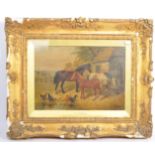 19TH CENTURY VICTORIAN J. F. HERRING OIL ON CANVAS PAINTING