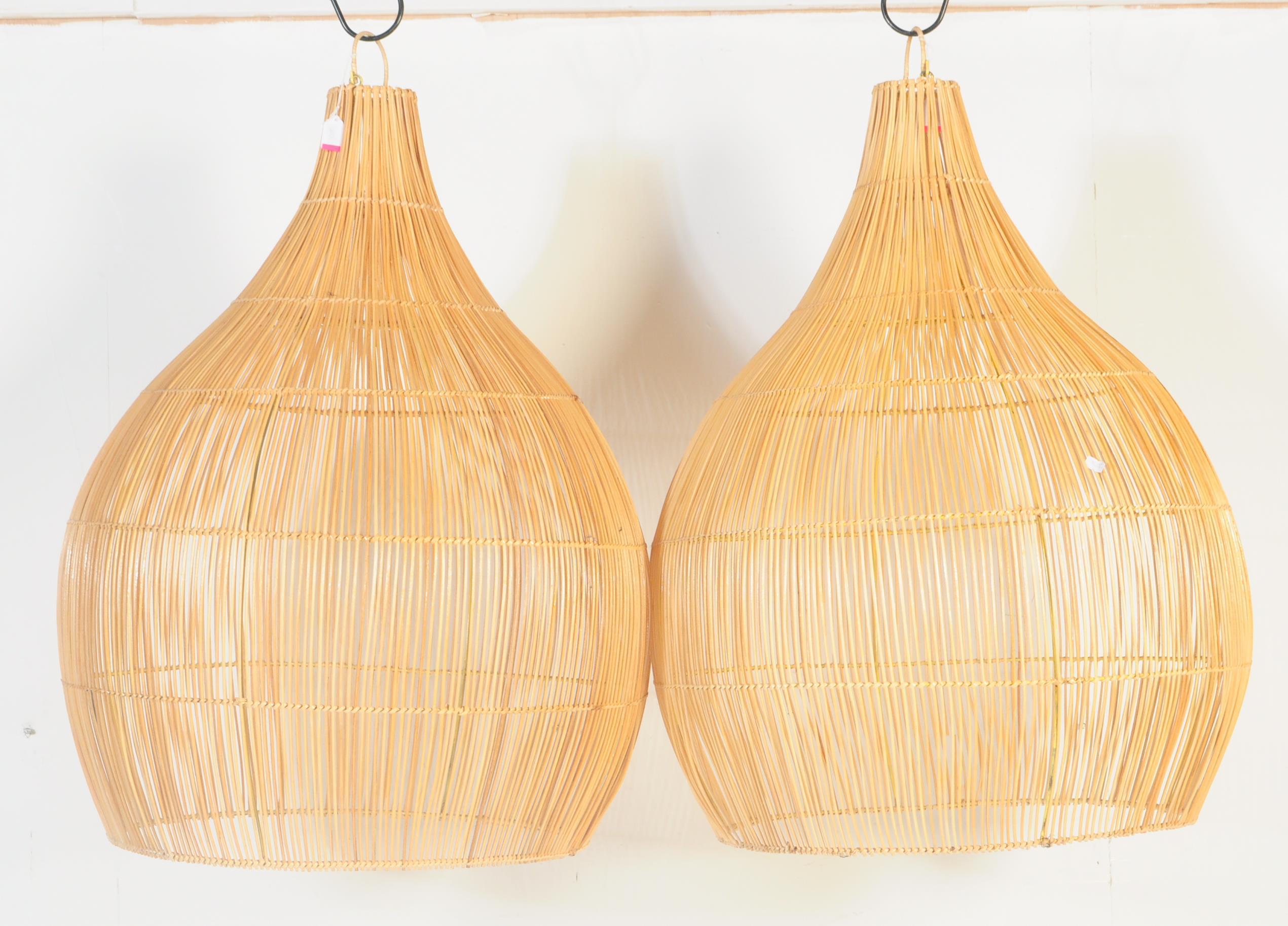 RETRO BAMBOO / WICKER CEILING / STANDARD LAMP LIGHT SHADE - Image 2 of 8