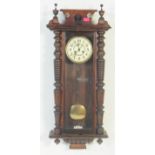 19TH CENTURY VICTORIAN LARGE VIENNA REGULATOR CLOCK