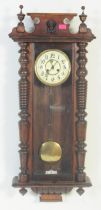 19TH CENTURY VICTORIAN LARGE VIENNA REGULATOR CLOCK