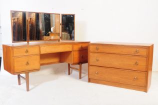 LATE 20TH CENTURY DANISH INSPIRED BEDROOM SUITE / G-PLAN CABINETS