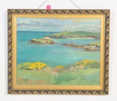 EARLY 20TH CENTURY OIL ON BOARD SEASCAPE PAINTING