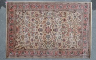 MID 20TH CENTURY PERSIAN ISLAMIC QOM FLOOR RUG