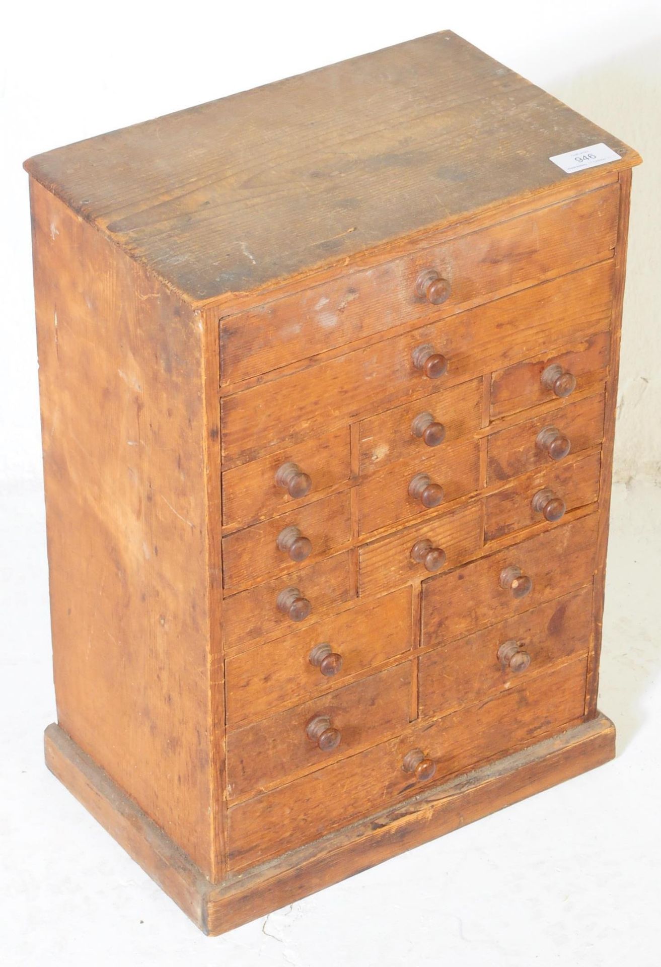 19TH CENTURY VICTORIAN PINE WATCHMAKERS CHEST - Image 2 of 6