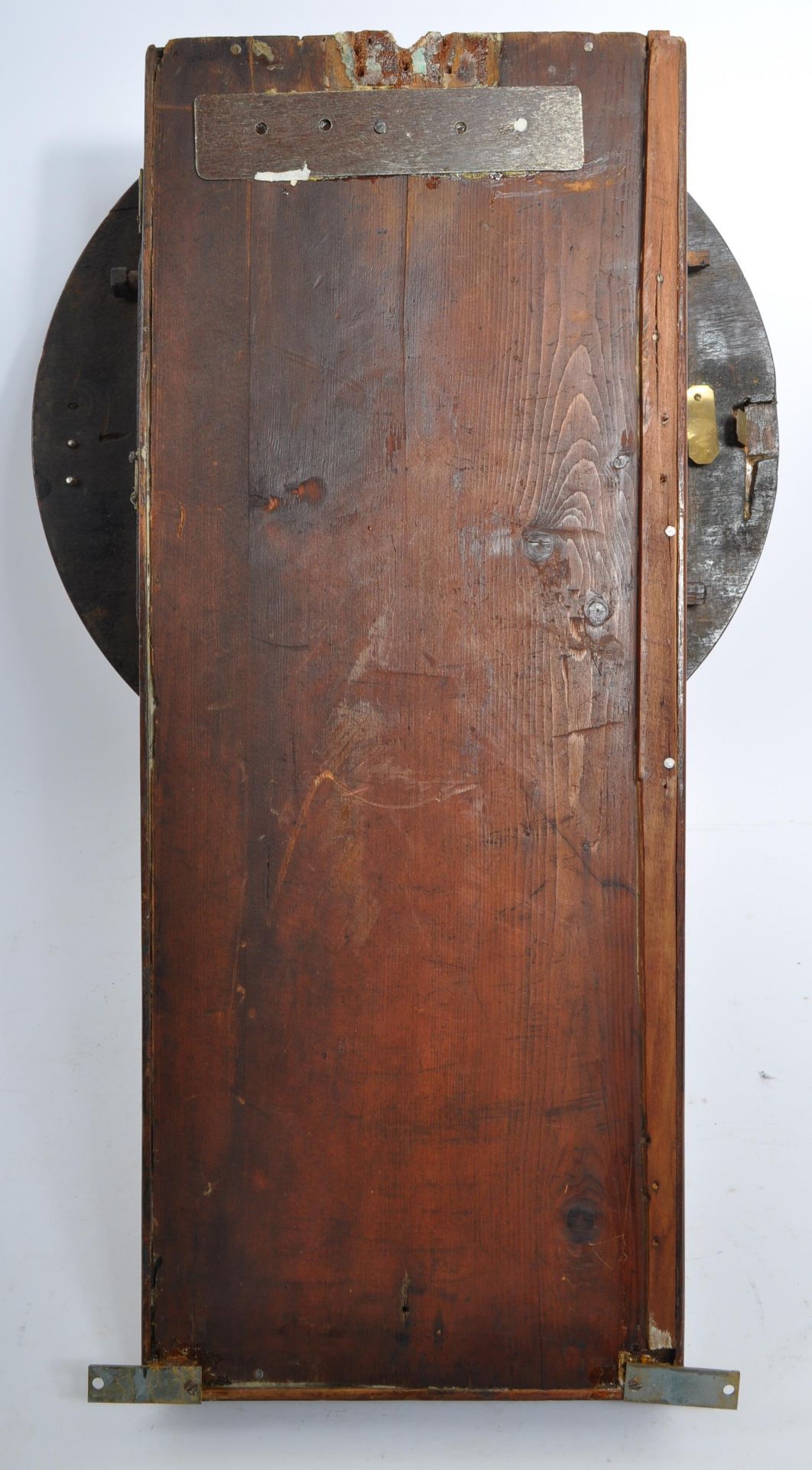 19TH CENTURY MAHOGANY FUSEE DROP DIAL WALL CLOCK - Image 5 of 5
