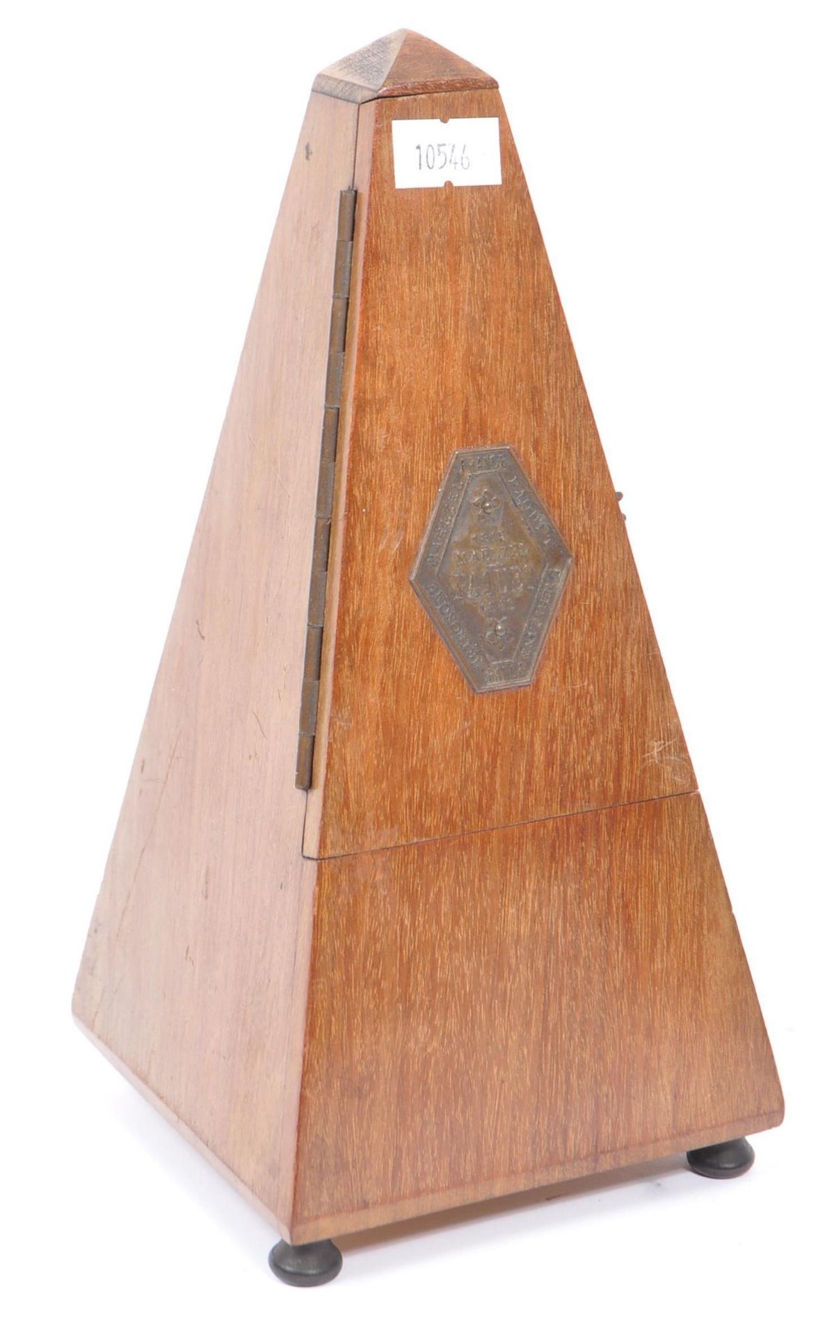1950S WALNUT VENEER CLOCKWORK METRONOME BY MAELZEL PAQUET - Image 4 of 6