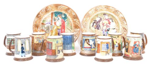 COLLECTION OF BESWICK - MOTTO WARE PLATES & TANKARDS