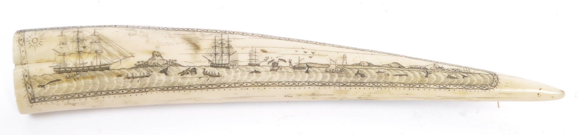 20TH CENTURY NAVAL RESIN FAUX SCRIMSHAW - Image 4 of 5