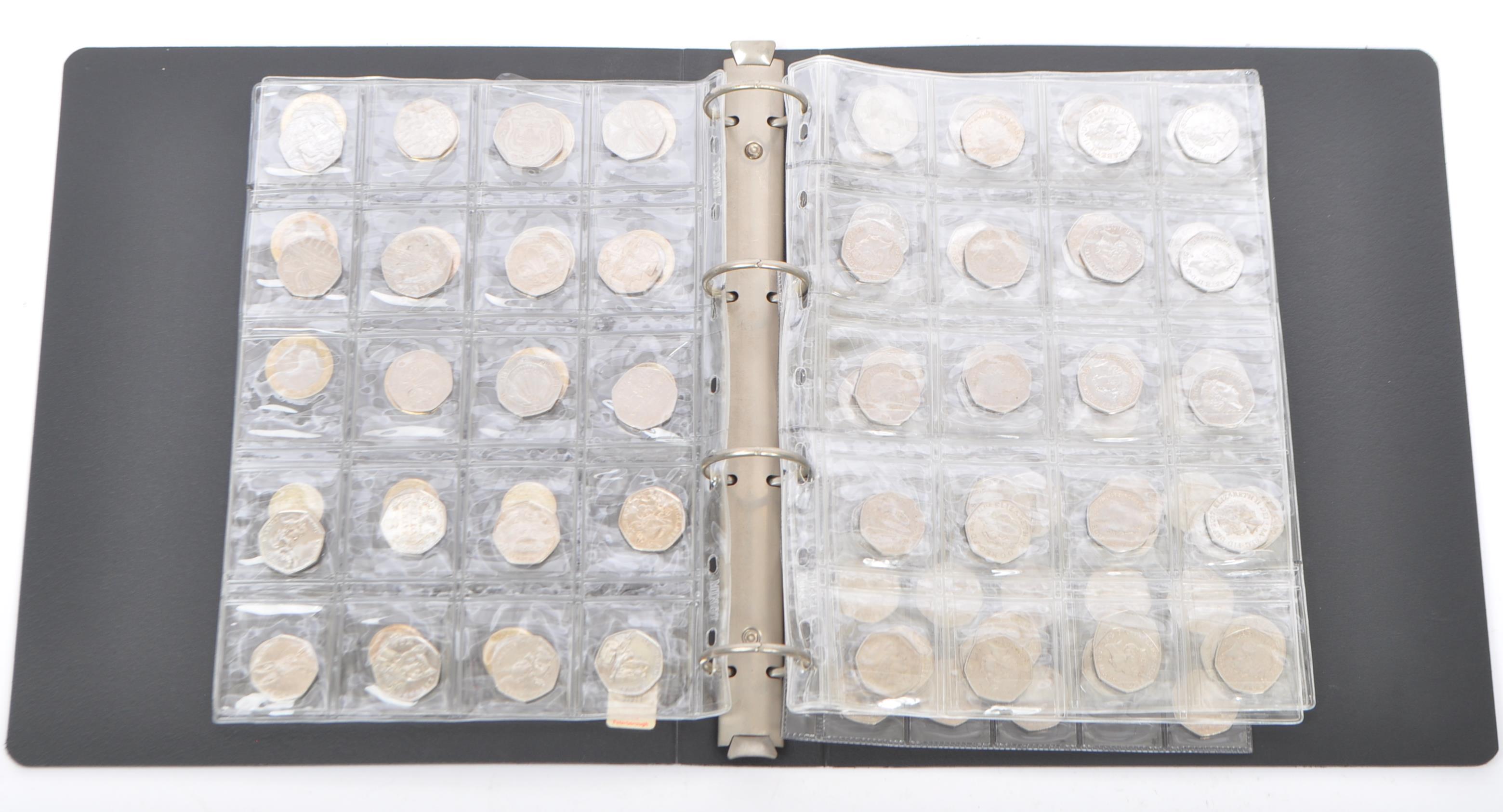 A collection of eighty plus late 20th century UK currency 50 Pence ...