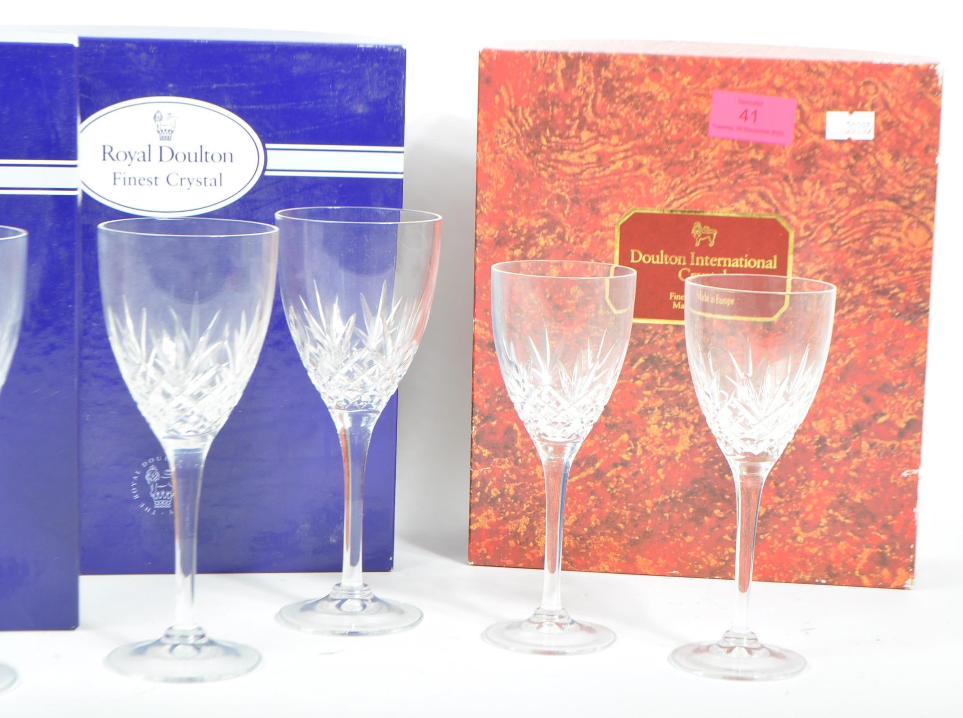 COLLECTION OF ROYAL DOULTON CRYSTAL DRINKING GLASS SETS - Bild 3 aus 4