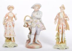 COLLECTION OF THREE EARLY 20TH CENTURY CONTINENTAL FIGURINES