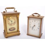 TWO CENTURY BRASS CARRIAGE CLOCKS - METAMEC - H. SAMUEL