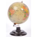 MID CENTURY 1950S DESKTOP / TABLETOP GLOBE ON BAKELITE BASE