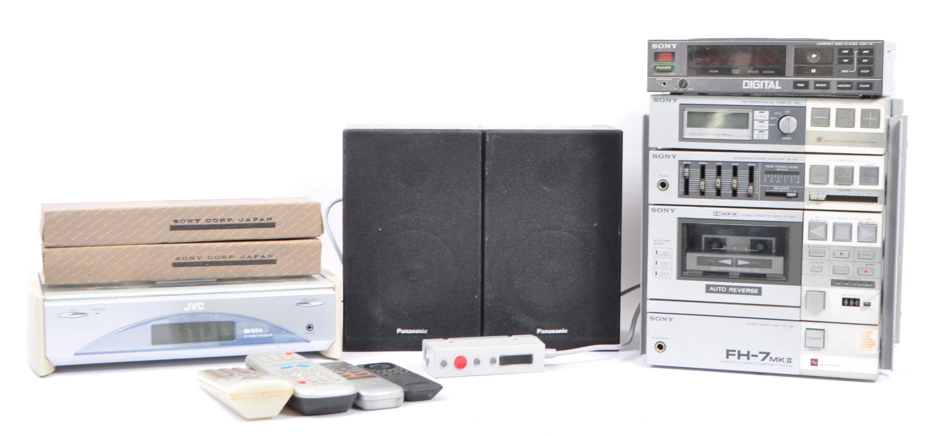 COLLECTION OF VINTAGE 20TH CENTURY HI FI MUSIC SYSTEM