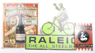 COLLECTION OF THREE 20TH CENTURY ENAMEL & STEEL WALL SIGNS