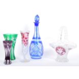 COLLECTION OF 20TH CENTURY BOHEMIAN CUT GLASS