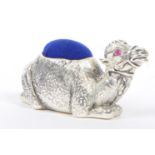 SILVER PLATED PIN CUSHION IN THE FORM OF CAMEL