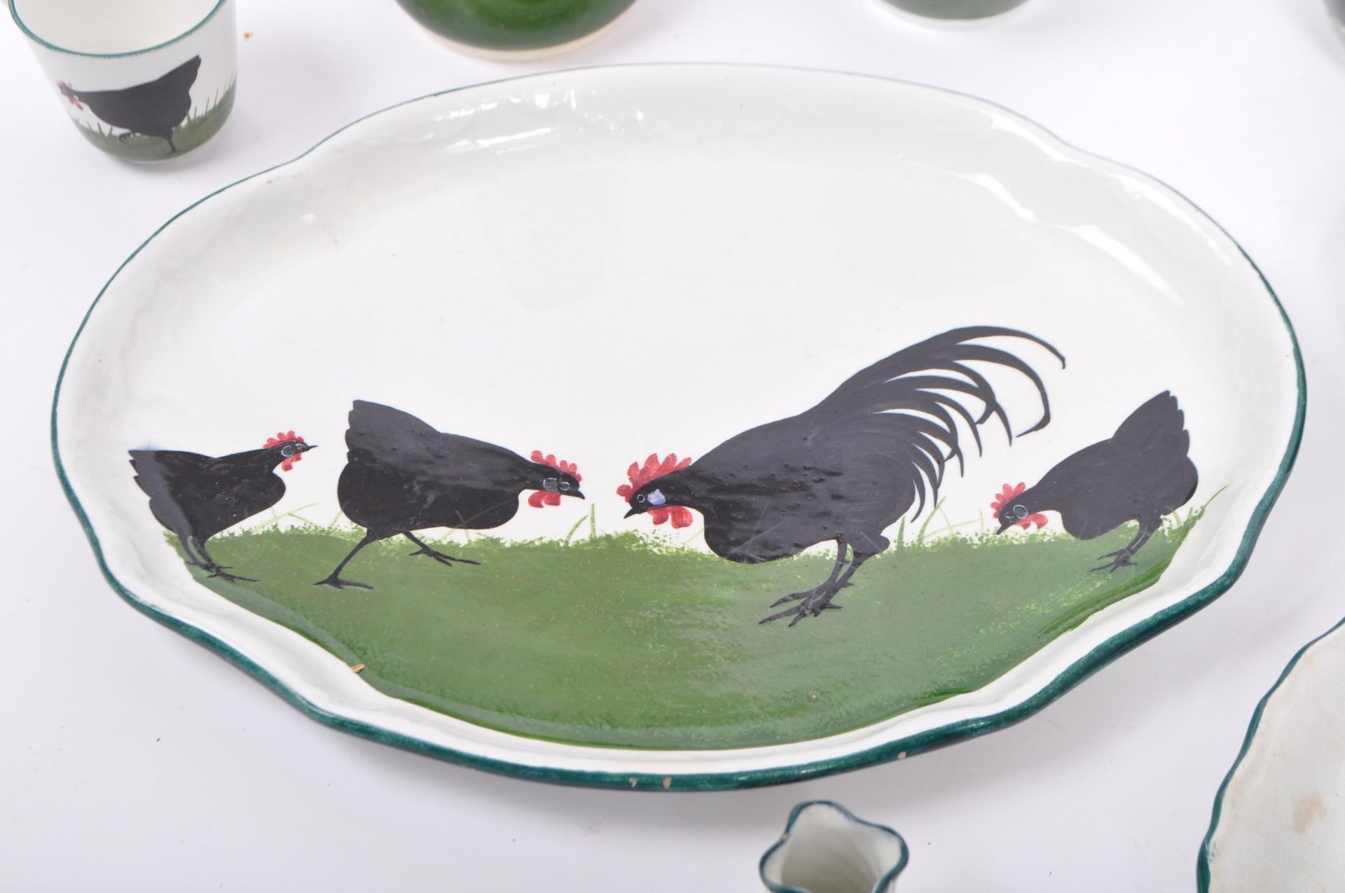 EARLY 20TH CENTURY BRISTOL POUNTNEY'S COCK & HEN TEA SET - Image 6 of 7