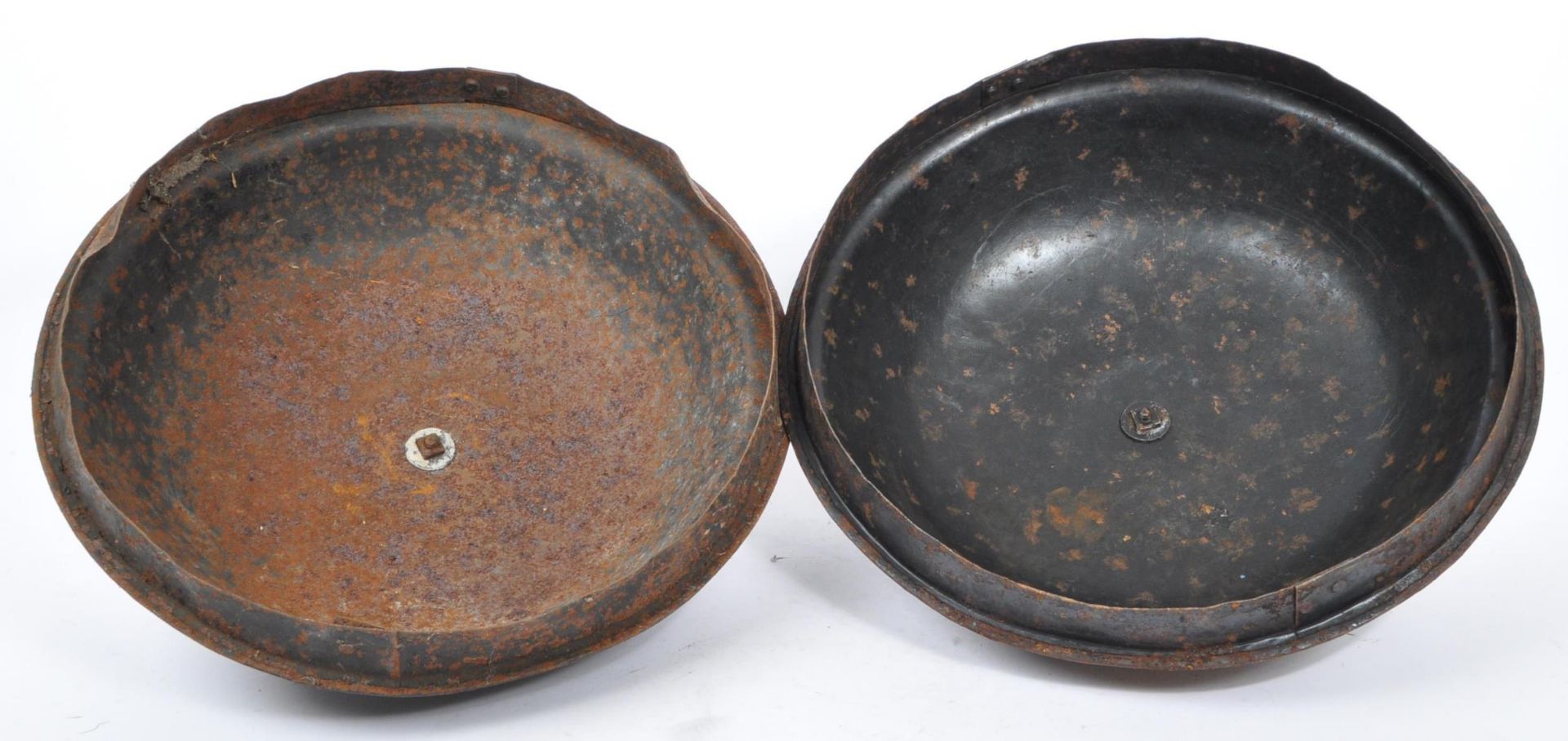 TWO 19TH CENTURY PAINTED METAL URN LIDS - Image 6 of 6