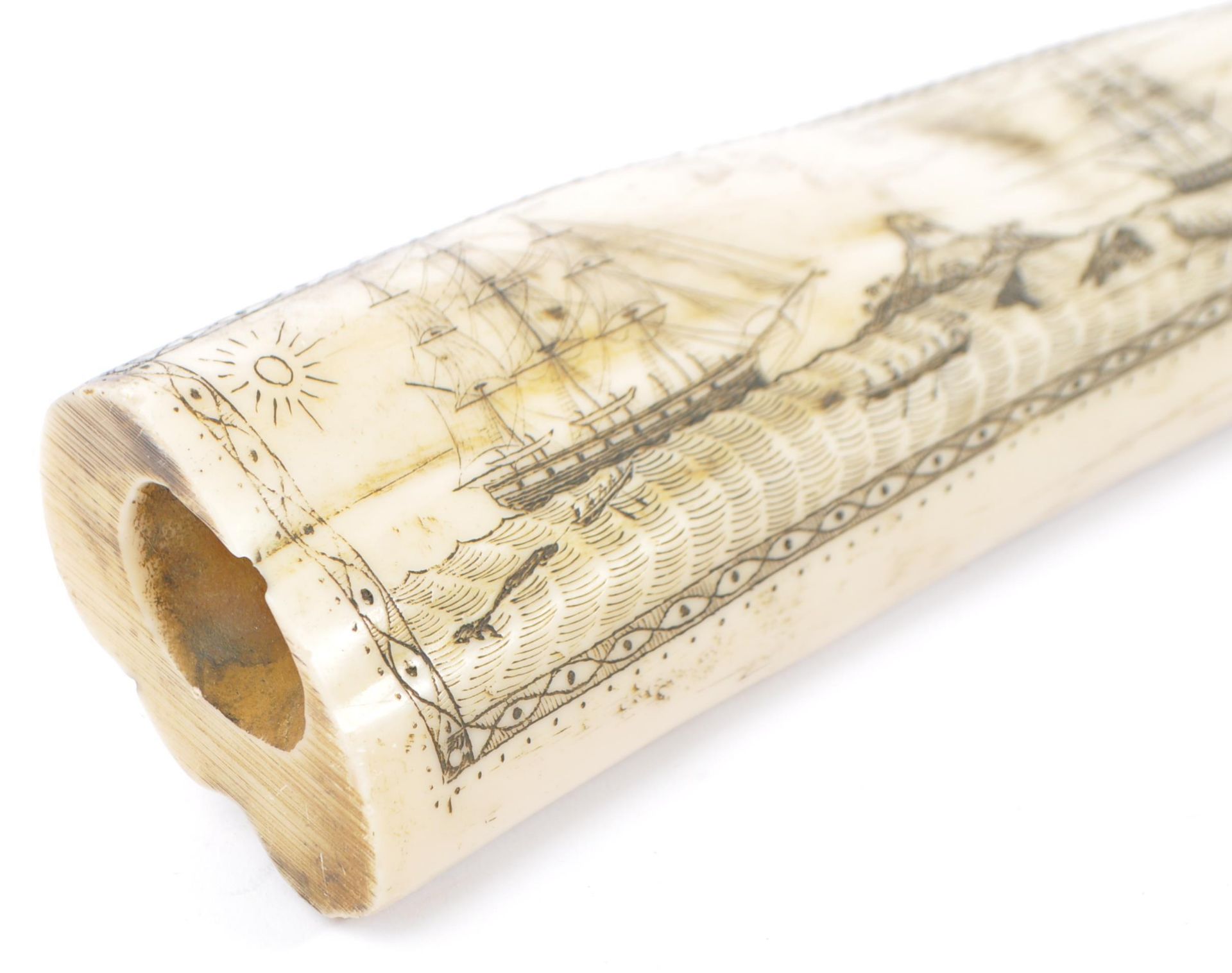 20TH CENTURY NAVAL RESIN FAUX SCRIMSHAW - Image 5 of 5