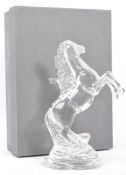 VINTAGE HAND BLOWN REARING HORSE BY WATERFORD CRYSTAL BOXED