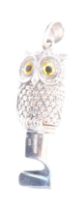 SILVER STAMPED STERLING 925 OWL WHISTLE