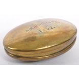 19TH CENTURY VICTORIAN BRASS MINERS SNUFF BOX