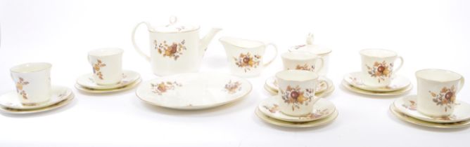 VINTAGE 20TH CENTURY ROYAL WORCESTER AUTUMN GOLD TEA SET