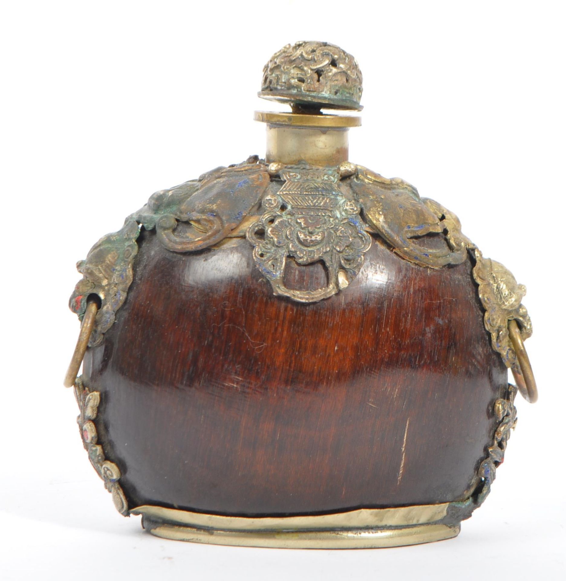 LATE 19TH / EARLY 20TH CENTURY CHINESE WHITE METAL OPIUM BOTTLE - Image 2 of 4