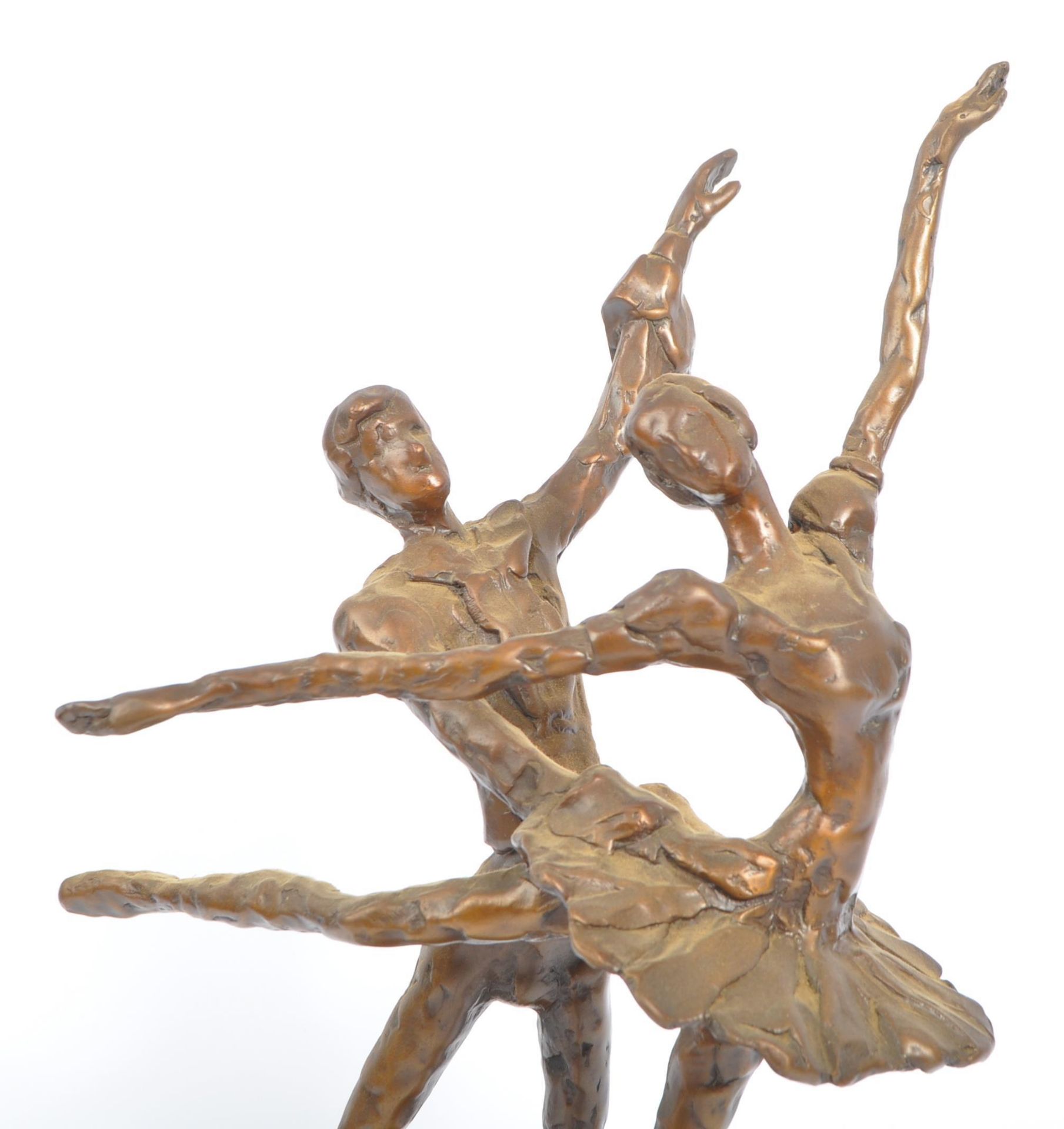 20TH CENTURY BERNARD KIM BRONZE MODERNIST DANCER SCULPTURE - Image 2 of 5