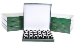 COLLECTION OF CASED PORCELAIN COLLECTORS THIMBLES