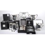 COLLECTION OF BRAND NEW BOXED PEWTER AND STAINLESS STEEL ITEMS